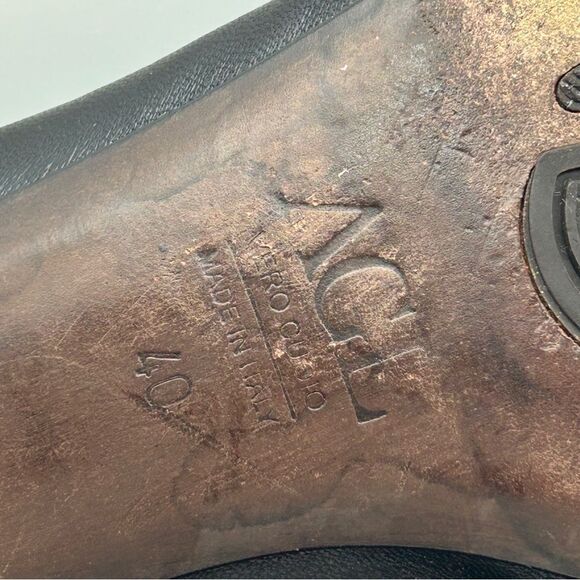 AGL ladies Leather shoes 40 Us 10 black rockstud Pumps capsule modern minimalist - Picture 10 of 14